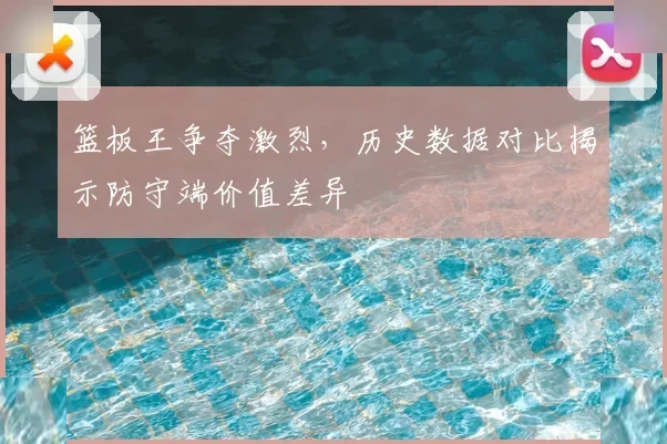篮板王争夺激烈，历史数据对比揭示防守端价值差异
